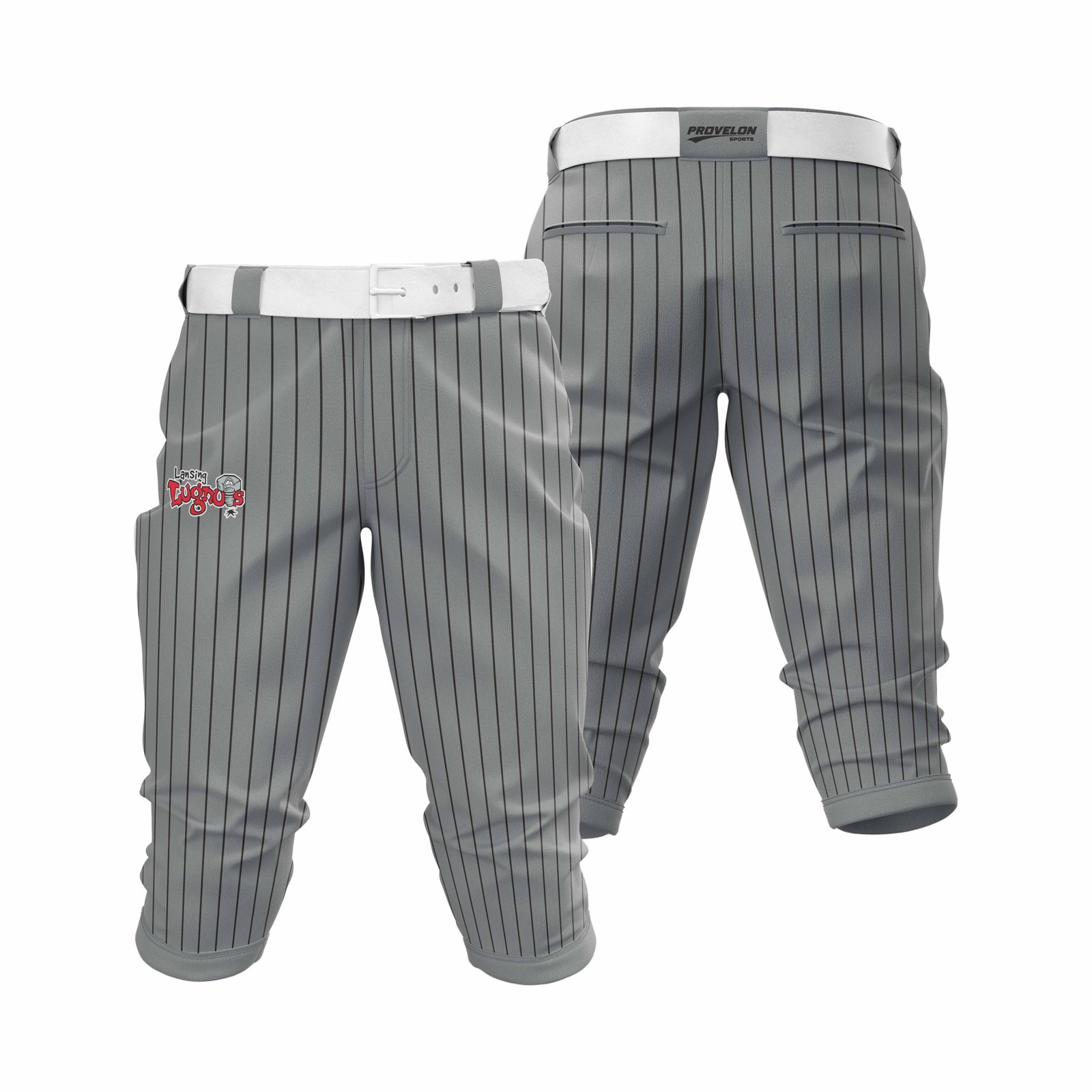 Custom short length cargo pants in grey