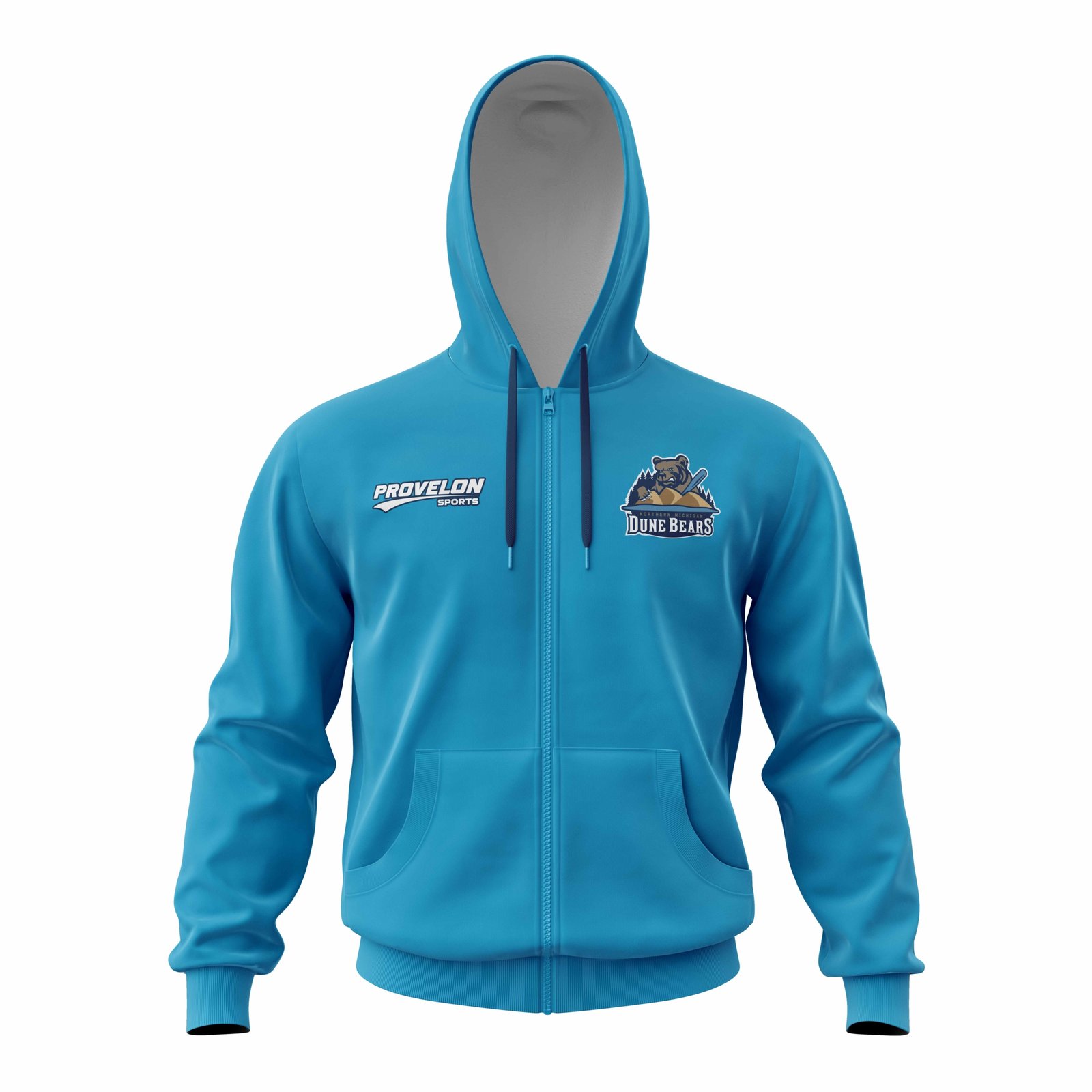 Custom pullover hoodie iwith embroidered chest logo