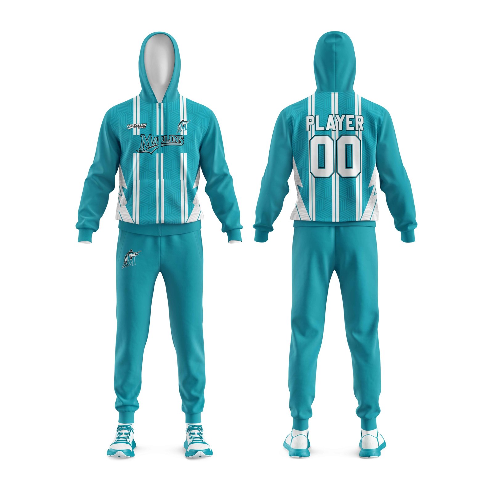Custom tracksuit manufacturer – men's full-zip polyester tracksuit