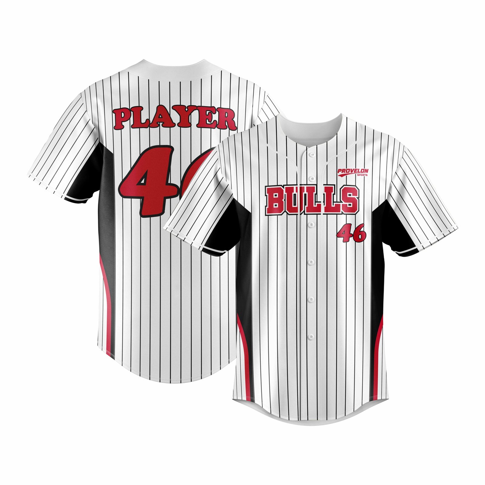 Pinstripe baseball uniform