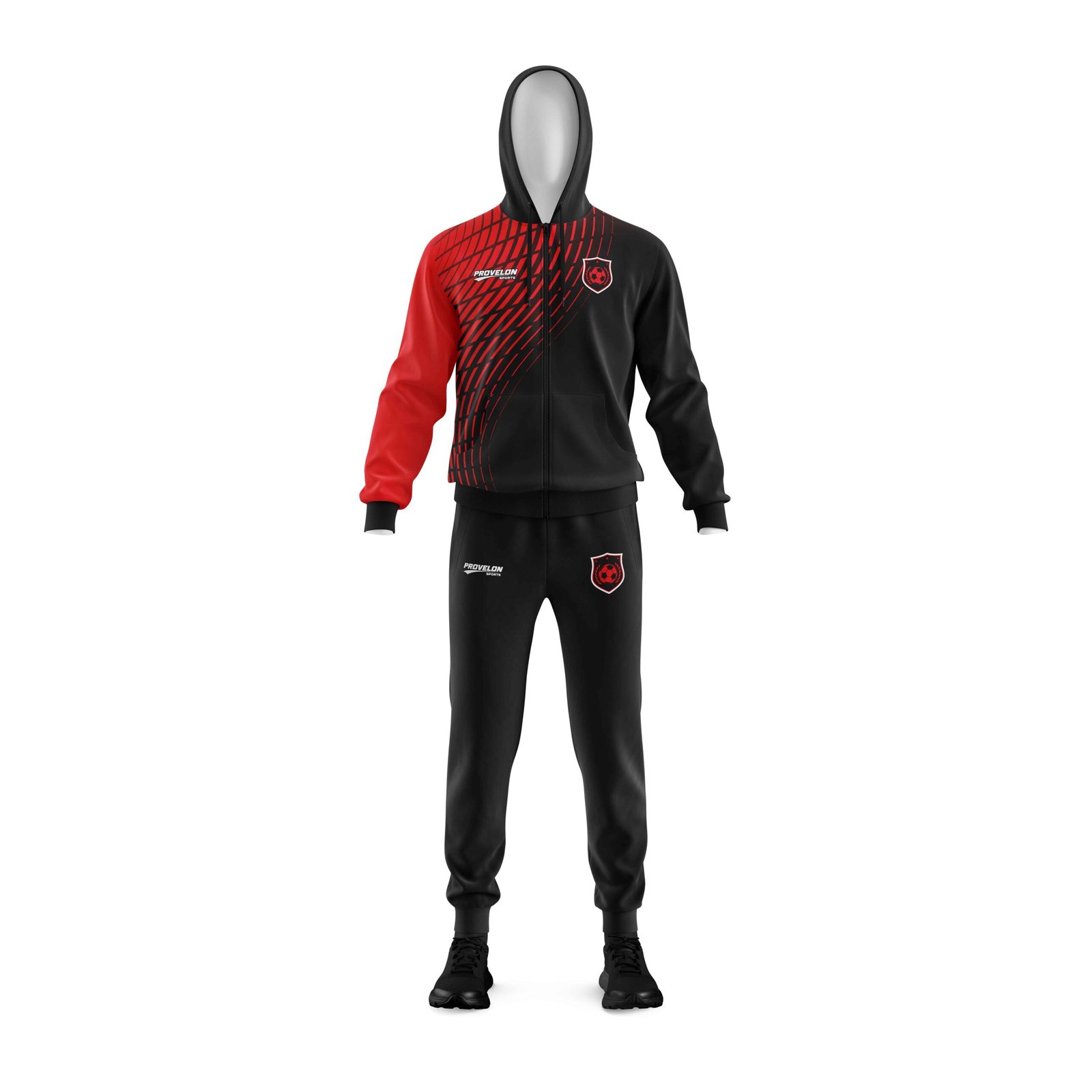 Red Black Soccer Tracksuit