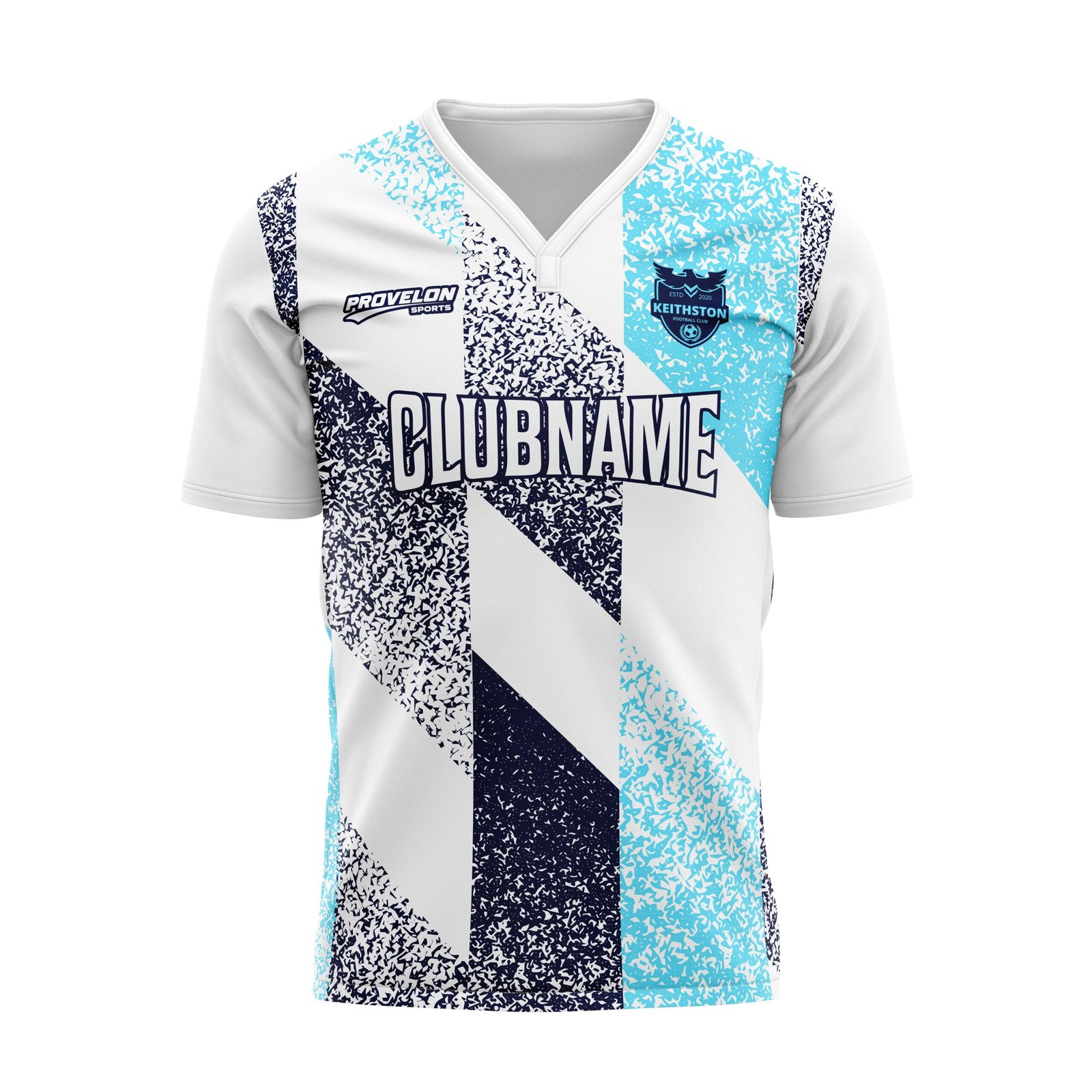 Custom White Sky Blue Soccer JerseyCustom White Sky Blue Soccer Jersey