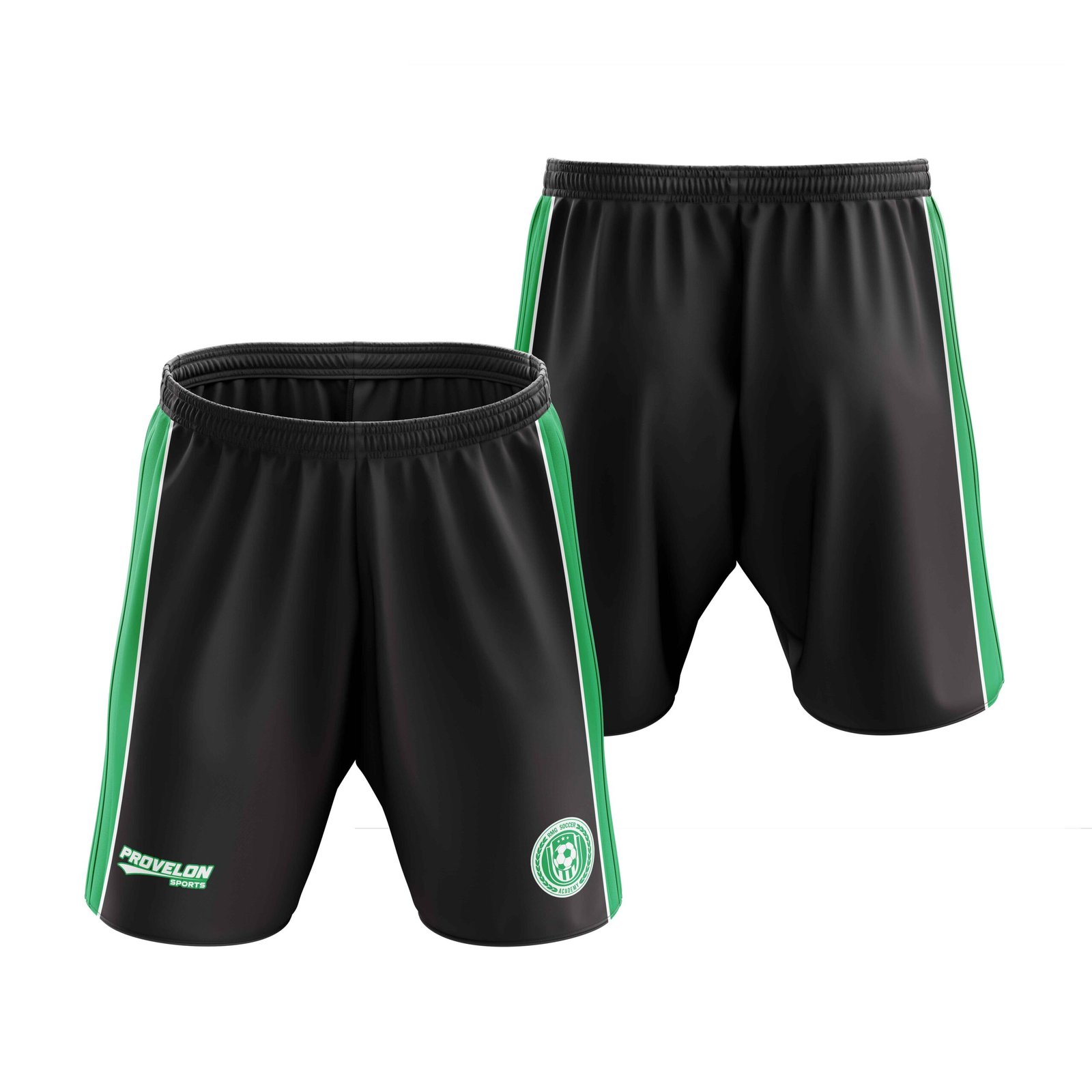 custom black football shorts
